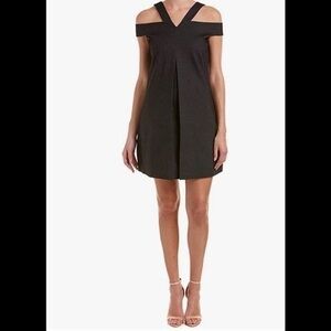 Laundry By Shelli Segal  V-Neck Cold Shoulder Black Dress, Size 4